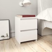 vidaXL - Nachtkastjes - 2 - st - 30x30x40 - cm - bewerkt - hout - wit