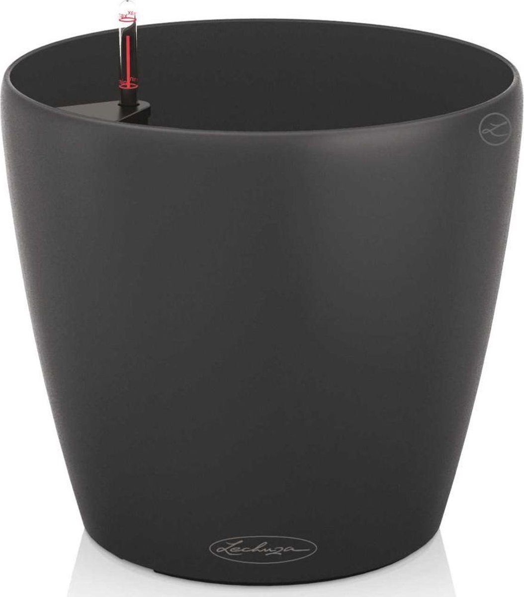 LECHUZA CLASSICO Color 35 - Plantenbak - met bewateringssysteem - ALL-IN-ONE set met LECHUZA-PON - leisteengrijs
