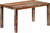 Eettafel Bruin Grijs Hout (Incl LW Klok) Rechthoekig - Dineertafel - Eet tafel - Eetkamertafel - Woonkamer tafel