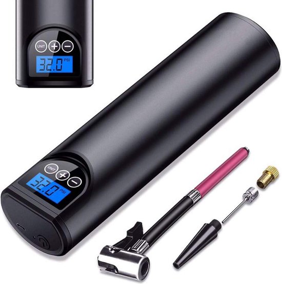 Elektrische luchtpomp compressor – Fietspomp – Bandenspanning USB oplaadbare mini... | bol.com