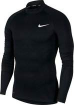 Nike Pro 5 Longsleeve  Sportshirt - Maat L  - Mannen - zwart/wit