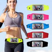 Sport Heupband - Hardloopband - Sportband Met Smartphone Houder - Waterdichte heuptas - Diverse Kleuren