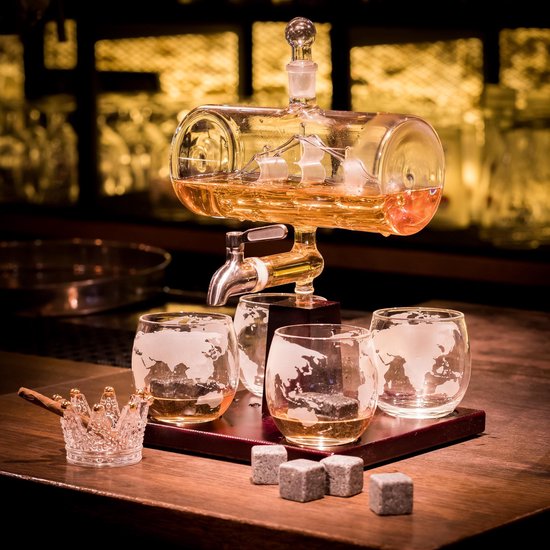 Whiskey Karaf Tap - Antiek Ontwerp - Whiskey Stones - Uniek Cadeau - Whisky  Glazen -... | bol.com