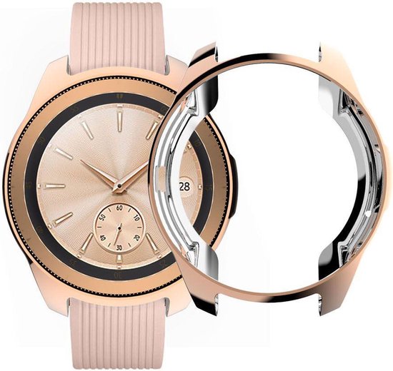 Samsung Galaxy Watch 42MM Hoesje Flexibel TPU Bumper Roze Goud | bol.com