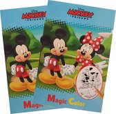 2 Disney toverblokken Mickey Mouse - Mickey en Minnie krasblok