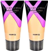 Max Factor Foundation Smooth Effect - Golden 75 - 2 Stuks Voordeelverpakking