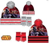 Star Wars rode fleece muts + handschoenen maat 54