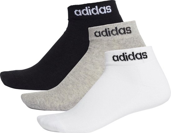 adidas - HC Ankle 3pp - Enkelsokken 3-Pack - 37 - 39 - Wit/Grijs/Zwart