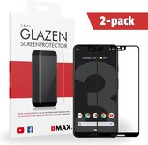 2-pack BMAX geschikt voor Google Pixel 3XL Screenprotector - Glass - Full Cover 2.5D - Black
