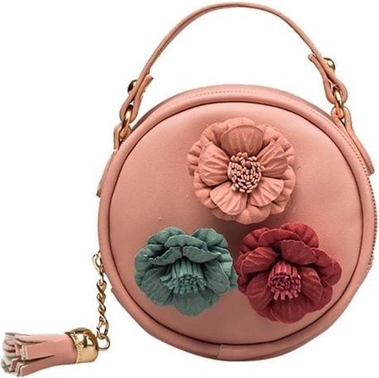 Kinderen kwast cirkel-vorm Floral handtas meisjes schoudertas mini  Messenger Bags (roze) | bol.com