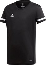 adidas - T19 Short Sleeve Jersey Girls - Meisjes Sportshirt - 152 - Zwart