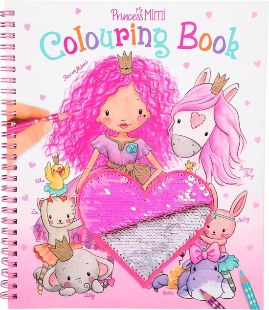 Thumbnail van een extra afbeelding van het spel Depesche Princess Mimi kleurboek met pa illetten