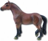 Paard Speelfiguur donder bruin 14 cm lang - 11 cm hoog