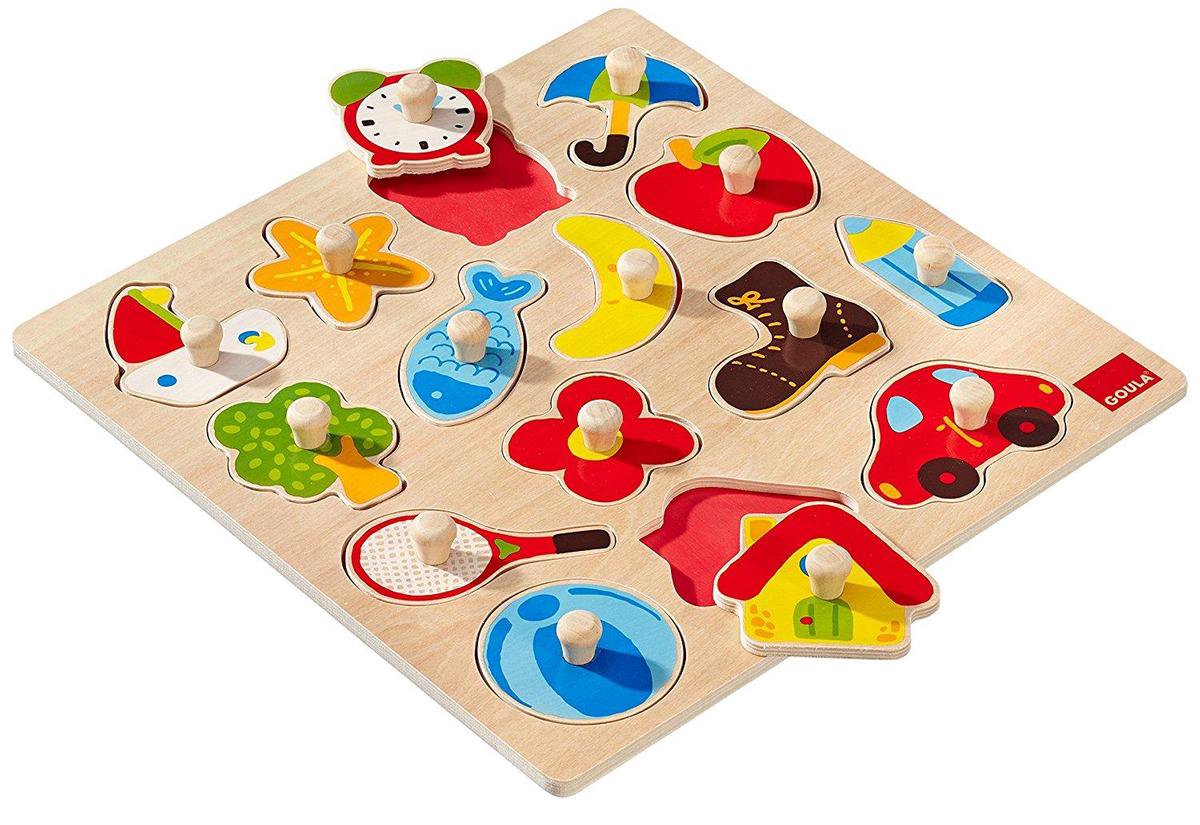 Goula Vormenpuzzel Silhouette Junior Hout 15 Stukjes