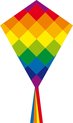 Invento Eenlijnskindervlieger Eddy Rainbow Patchwork 58 X 70 Cm