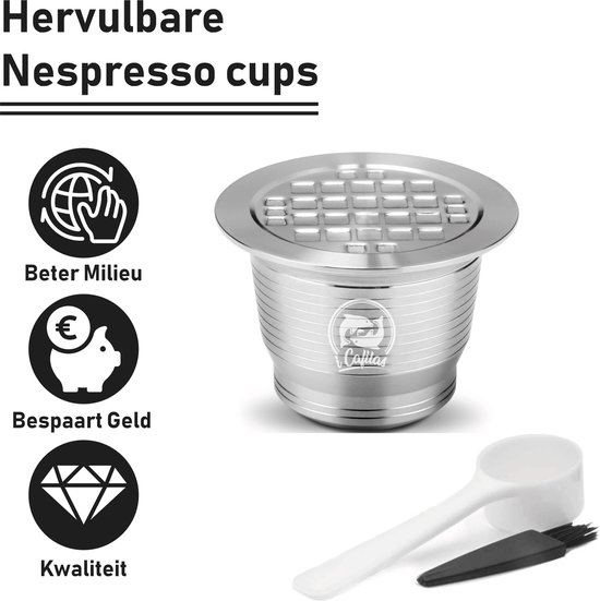 Hervulbare cups  - Capsules navulbaar - RVS