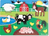 Melissa & Doug Houten knopjes Puzzel - Boerderij