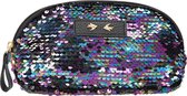 Trend LOVE beauty bag met strijkpailletten zwart