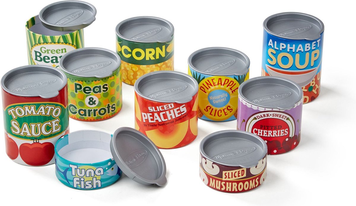 Melissa & Doug Voedselset in blik - Speelkeukenset