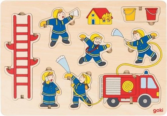 Goki Stand-up puzzle fire department