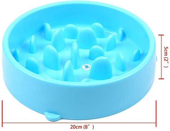 Honden Slow Feeder, Anti-Schrok Voerbak Voor Puppy's, RVS Anti