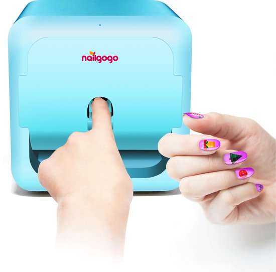 verkoopplan surfen donor NAGEL GELLAK PRINTER paarse nailgogo nail printer machine | bol.com