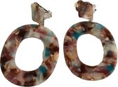 Petra's Sieradenwereld - Clipoorbel hanger gekleurd kunststof (308)