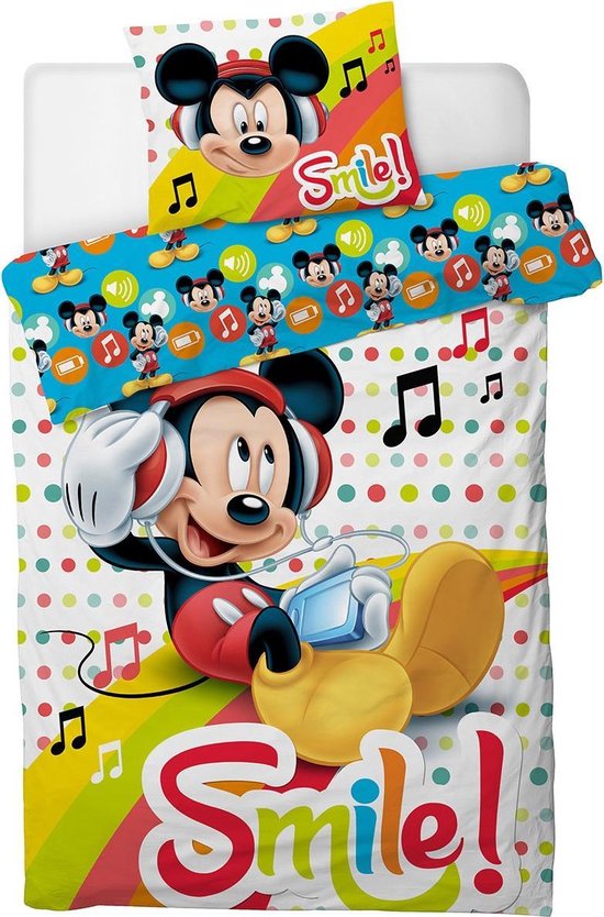Housse de couette Disney Mickey Mouse - Unique - 140 x 200 cm - Polyester