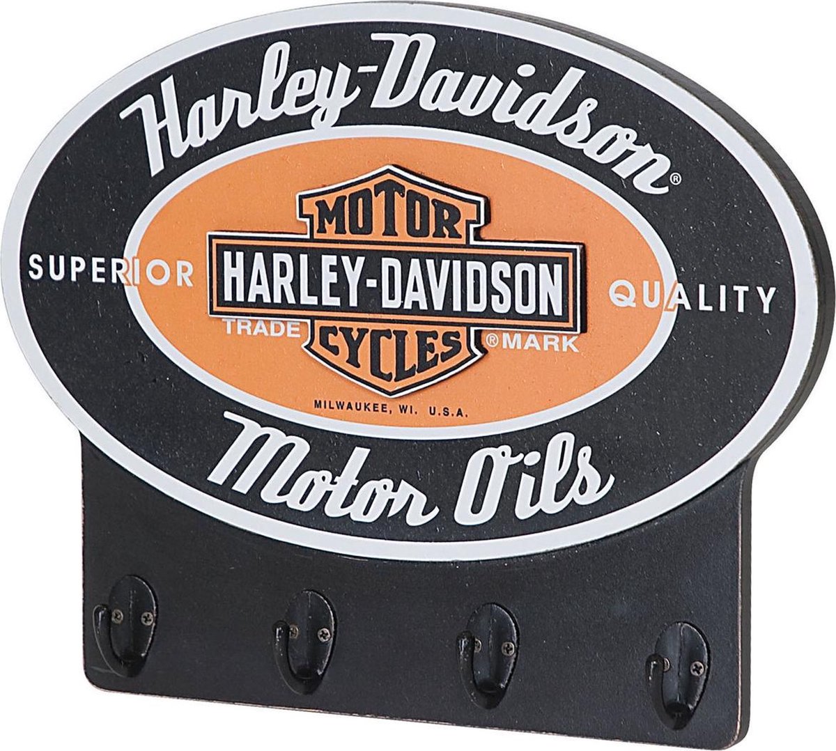 Porte-clés Harley Davidson en Acier 316L Chromé