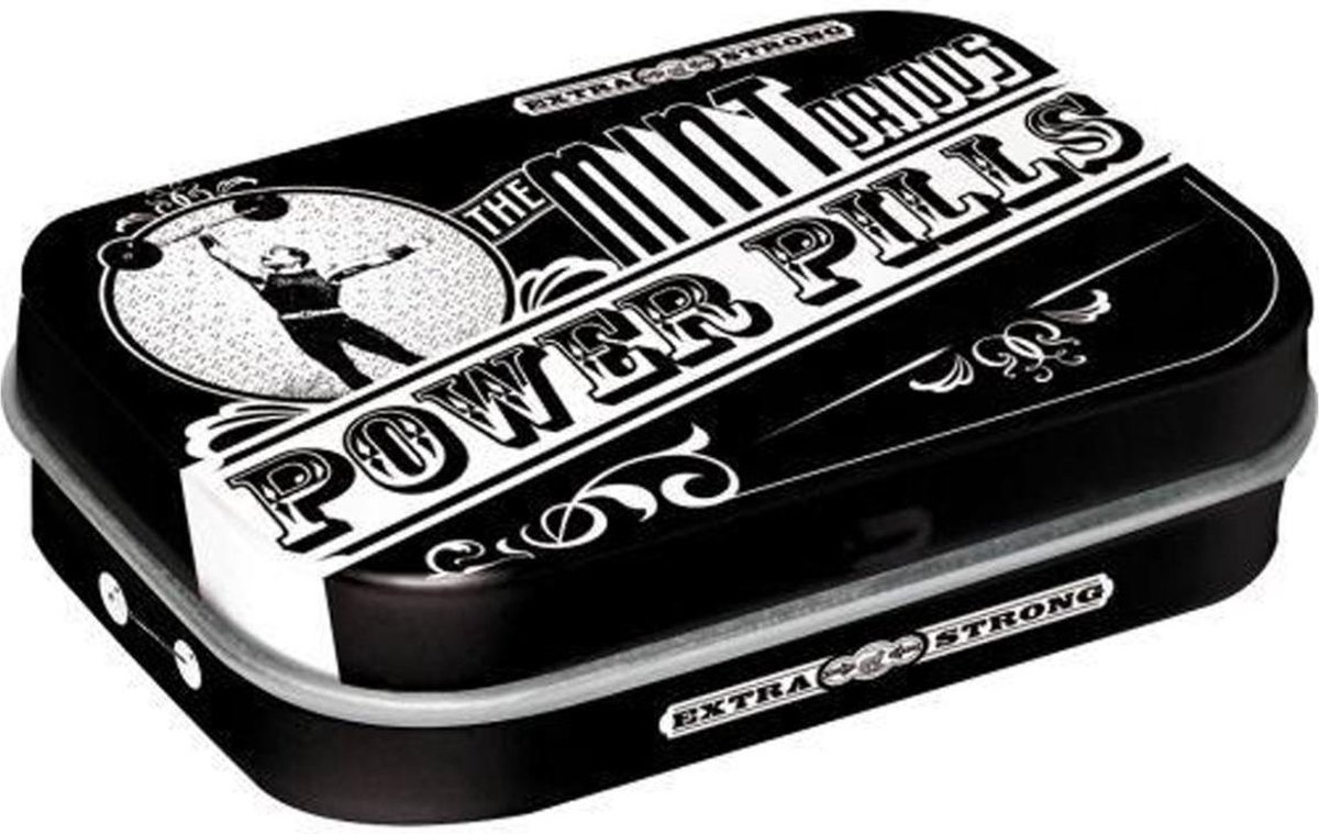 Mint box Power pills | Nostalgic Art pepermuntdoosje 4 x 6 cm