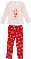 Beige fleece kerst pyjama van Peppa Big maat 98