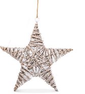 Bloomgift | Kerstdecoratie | Kerstster Hanger Hout | Ø23cm | ↕ 30cm