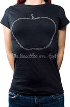 The Beatles Dames Tshirt -S- On Apple Zwart