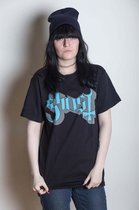 Ghost Heren Tshirt -S- Blue/Grey Keyline Logo Zwart