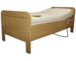 Elektrische Seniorenbed + elektrische bodem 90x200 eiken kleur (zonder matras)