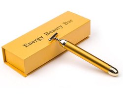 Beauty Bar 24 Karaats Goud | Gezichtsmassage Apparaat | Huidverjongingsapparaat | Facelift | Verwijderen Rimpels | Gezichtsspieren Ontpannen | Verwijderen Wallen | Gezichtsreiniging | Anti Aging | Versteveging Huid | Huidverjonging