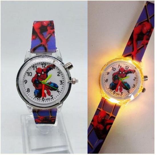 Spiderman horloge met licht sale