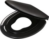 Tiger Tulsa - Toiletbril met deksel - WC bril - Thermoplast Zwart