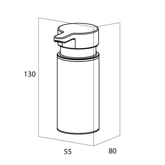 Tiger Noon - Distributeur de savon 135 ml - autoportante Noir
