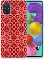Geschikt voor Samsung Galaxy A51 TPU bumper Batik Red