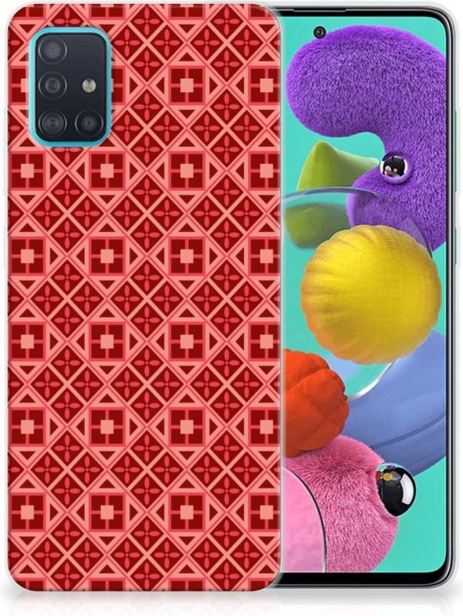 Samsung Galaxy A51 TPU bumper Batik Rood