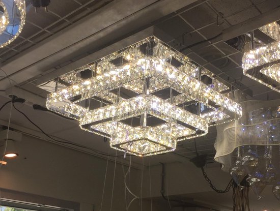 LED Plafondlamp vierkant 3-laags plafonniere warmwit/koudwit verlichting  met... | bol.com