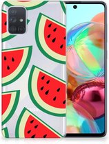 Geschikt voor Samsung Galaxy A71 Siliconen Case Watermelons