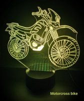 3D led lamp CROSS MOTORBIKE