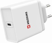 Swissten Snellader USB-C Power Delivery 18W - Wit