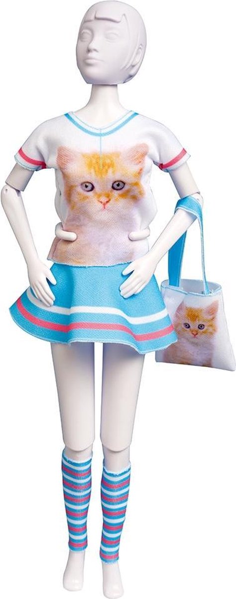 Dress Your Doll - Making Couture Outfit kit Tiny Cat - Voor pop van 29cm - PN-0164629