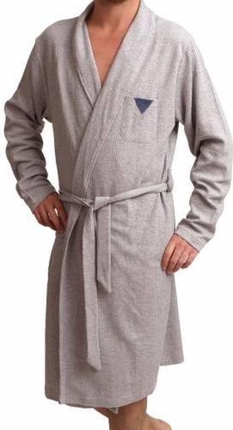 Outfitter heren 100% katoenen badjas - M - Grijs | bol.com