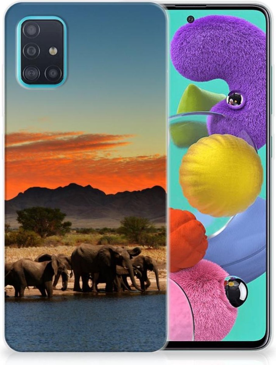 Samsung Galaxy A51 TPU Hoesje Olifanten