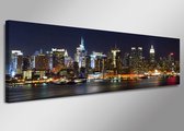 Schilderij - New York Stad, multi-gekleurd, 120X40cm, 1luik