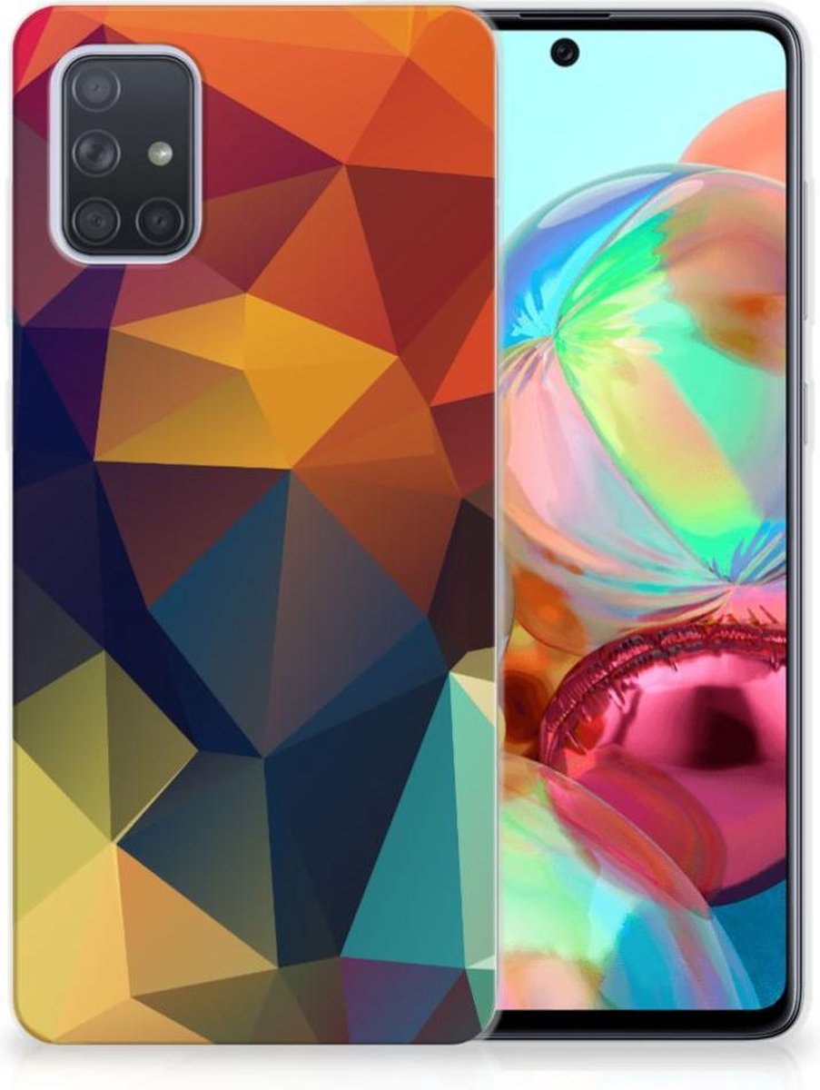 Samsung Galaxy A71 TPU Hoesje Polygon Color